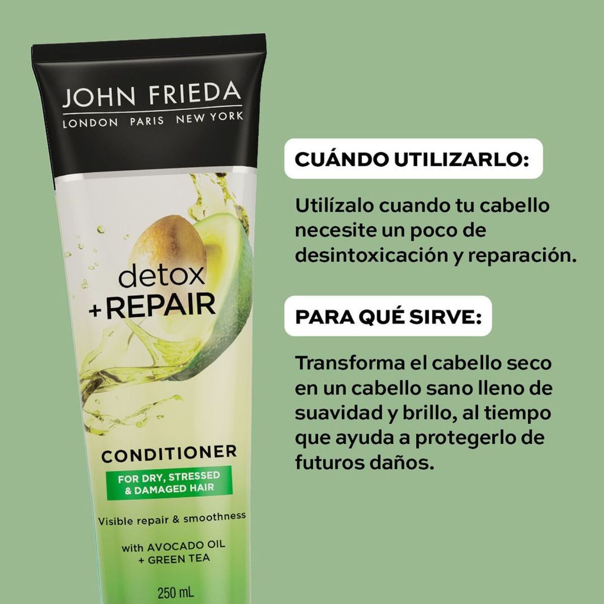 JOHN FRIEDA - Acondicionador John Frieda Detox Repair Botella 250 mL