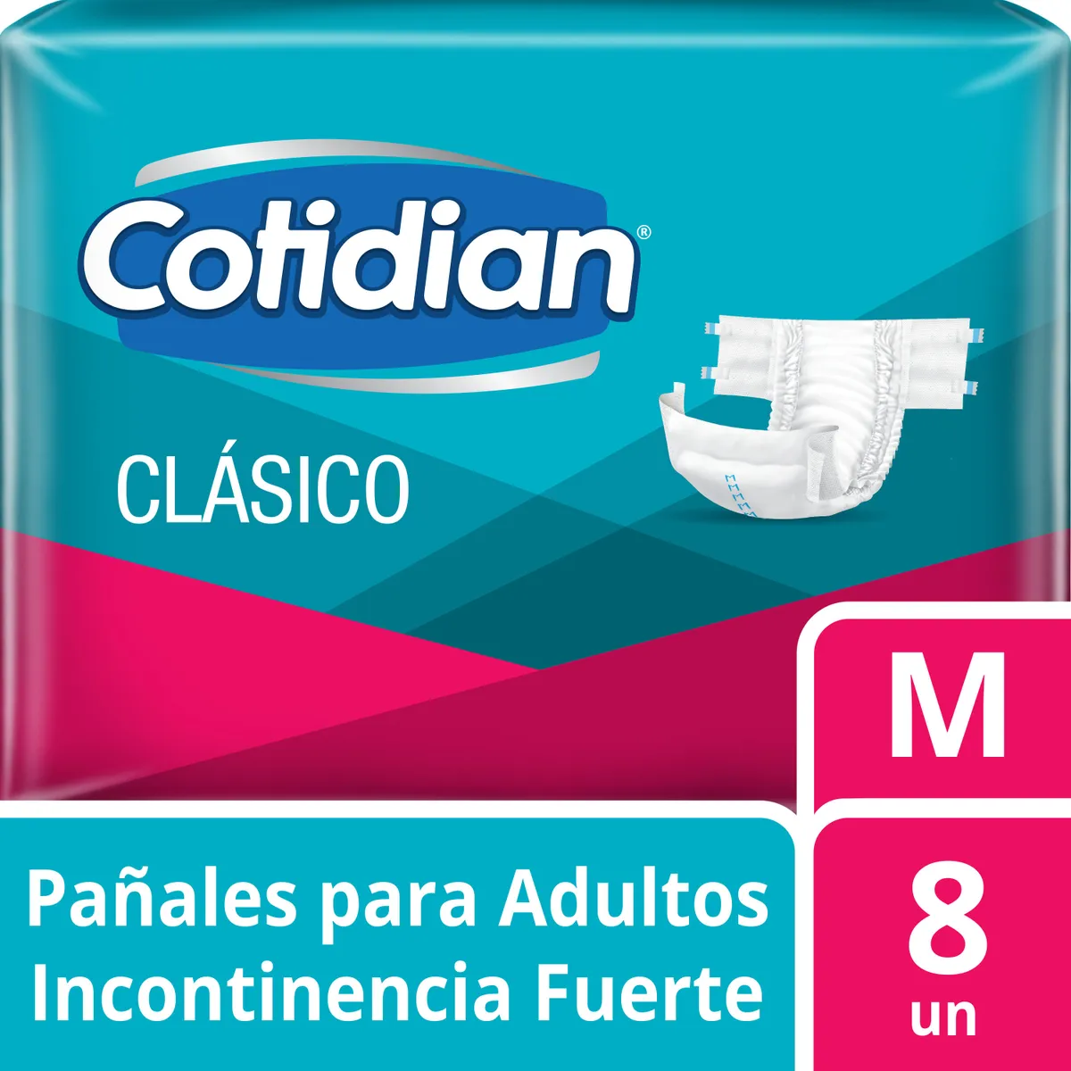 COTIDIAN - Pañal para Adulto Cotidian Clásico Talla M Empaque 8 Und