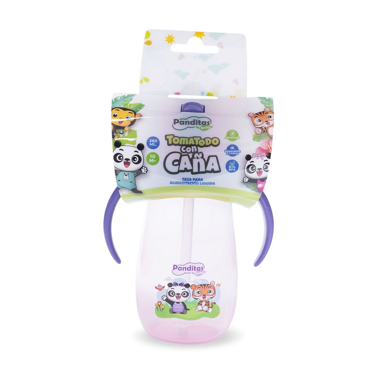 PANDITAS BABY - Tomatodo Cana Panditas Baby 260 ml Rosado