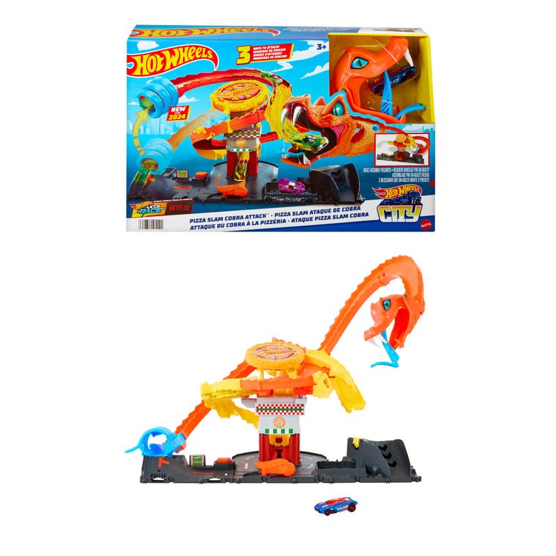 HOT WHEELS - Hot Wheels City Ataque Cobra vs Pizzeria