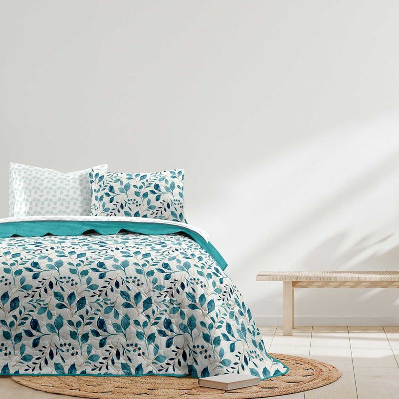 CASA JOVEN - Set de Cama 1.5 Plaza Turquesa