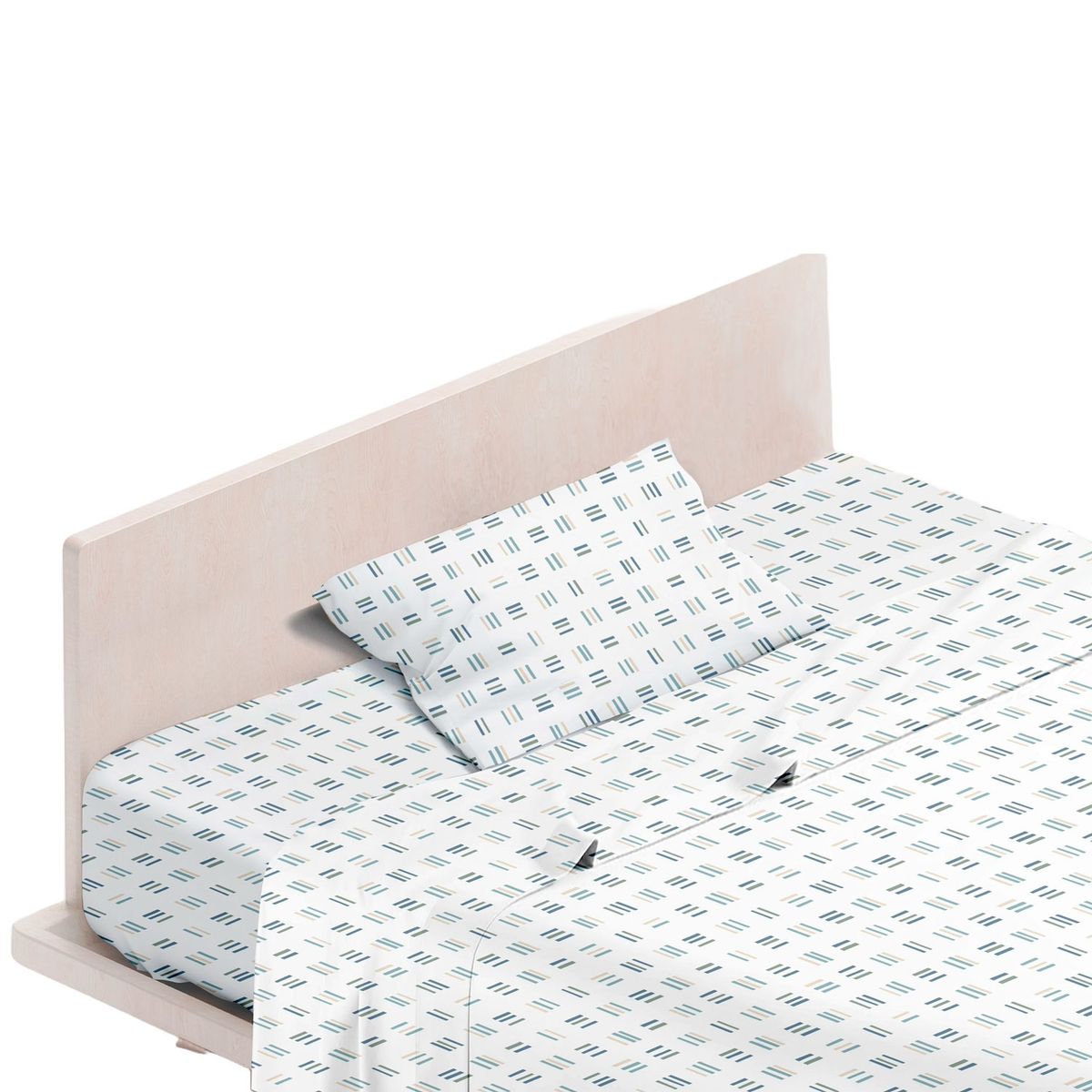 Precio Uno - Juego de Sábanas Est 1.5Plz Rayas Pu