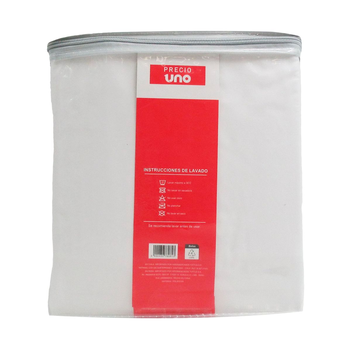 PRECIO UNO - Juego de Sábanas Microfibra 1.5Plz Blanco