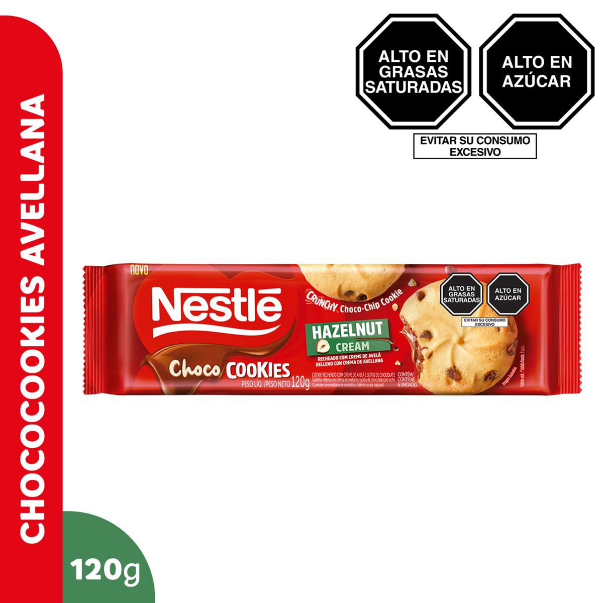 NESTLE - Galleta Nestlé Choco Cookie Avellana Bolsa 120 g