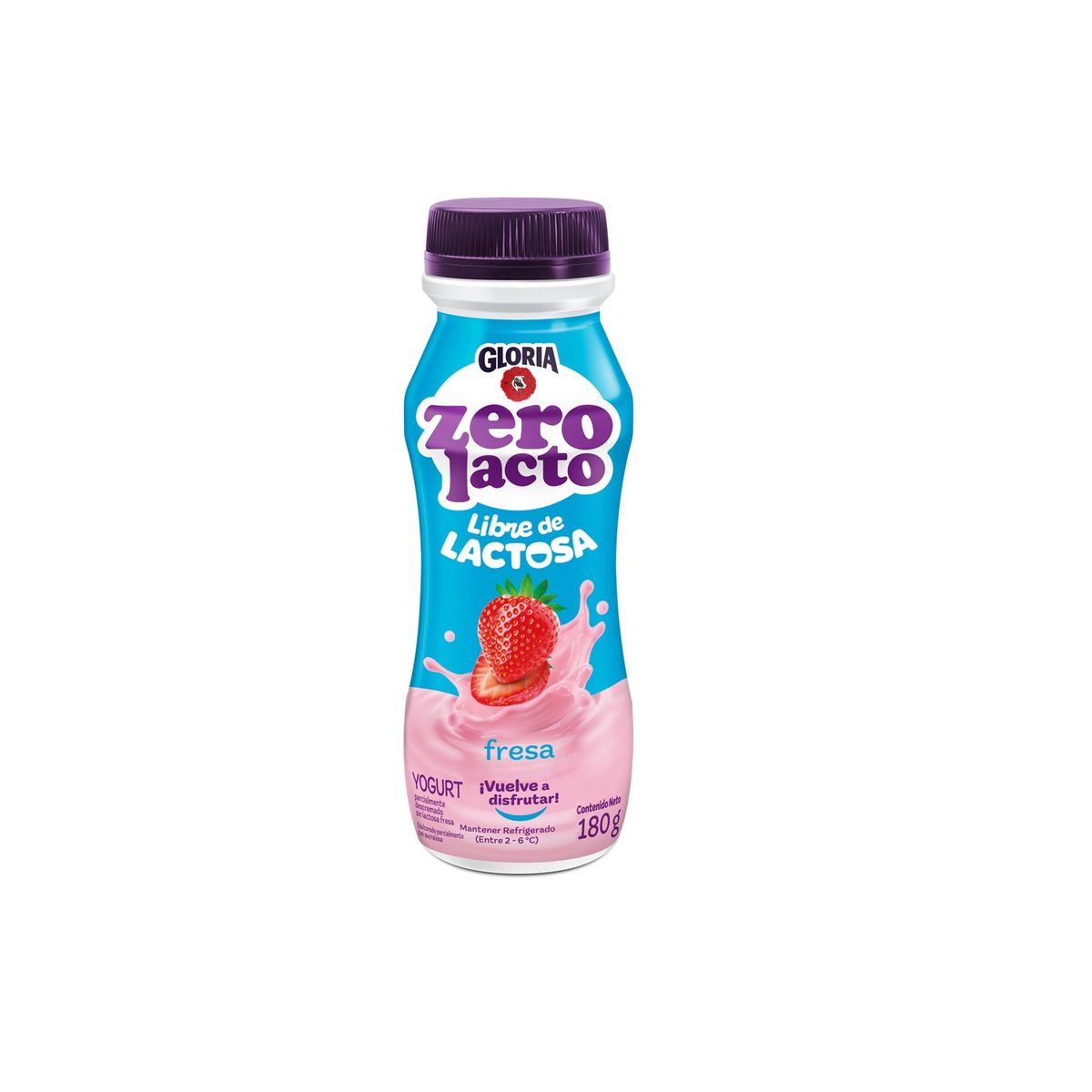 GLORIA - Yogurt Gloria Zero Lacto Botella 180 g