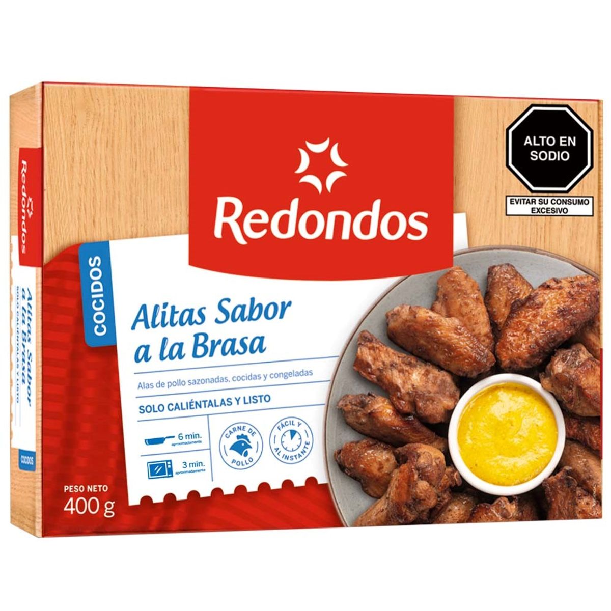 REDONDOS - Alitas Sabor a la Brasa Redondos Caja 400 g