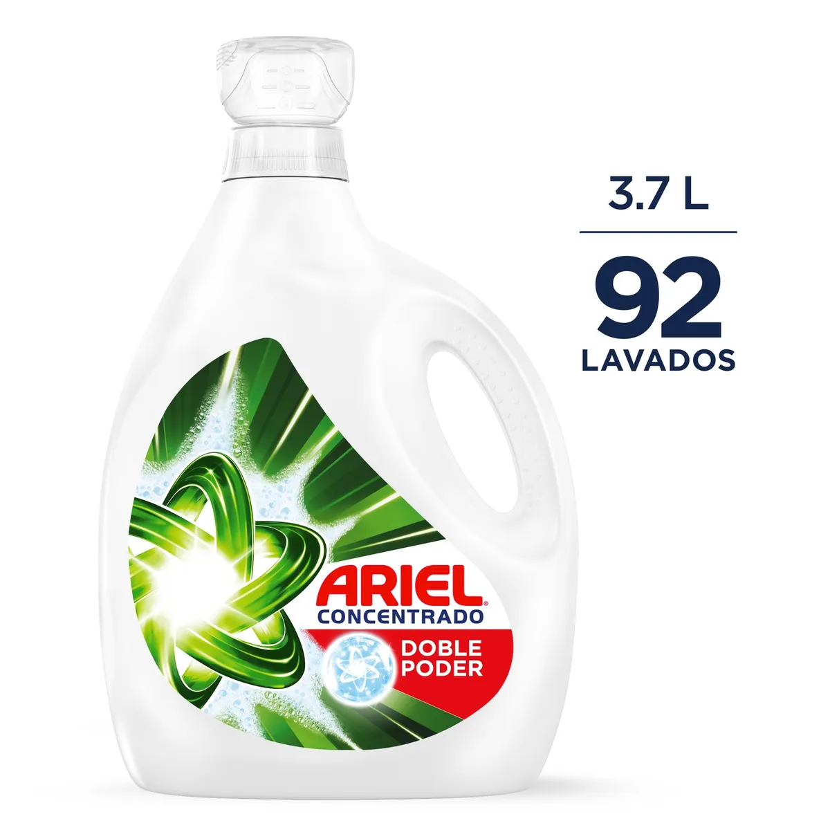ARIEL - Detergente Liquido Ariel Doble Poder Concentrado De Botella 3.7 L