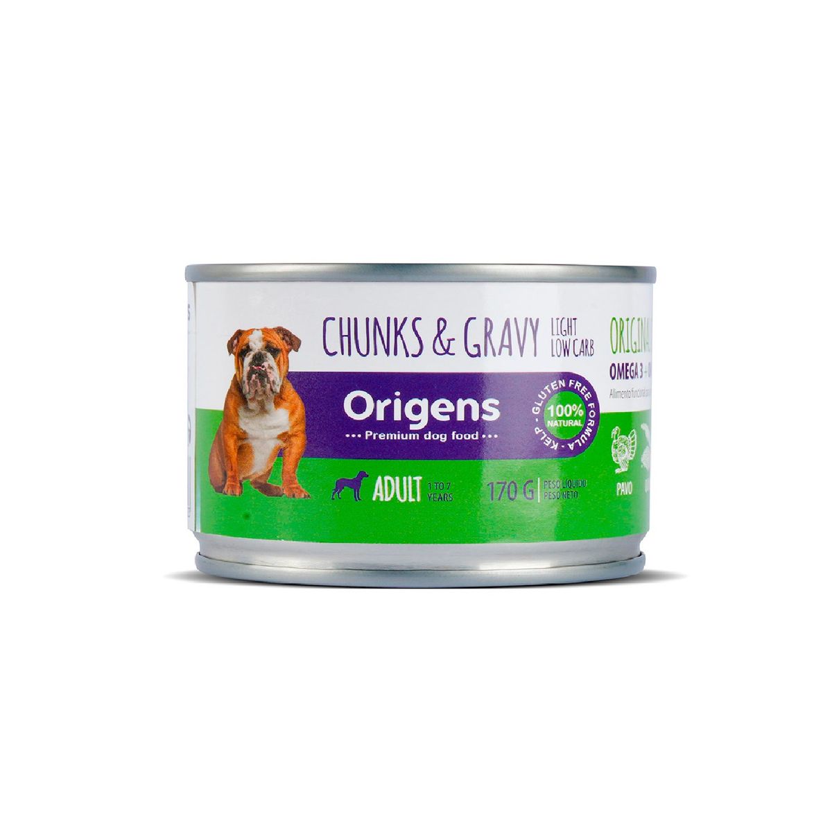 ORIGENS - Alimento Húmedo Perros Adultos Origens Trozos Res Pavo Lata 170 g