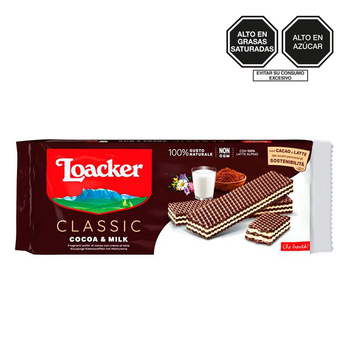 LOACKER - Waffer Loacker Cocoa And Milk Empaque 175 g