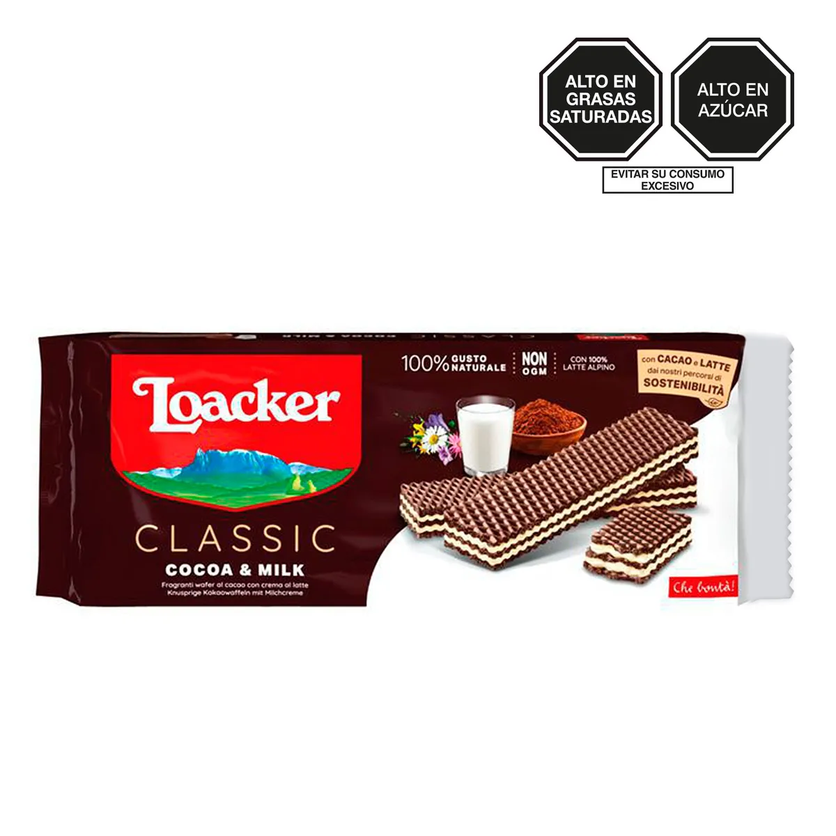 LOACKER - Waffer Loacker Cocoa And Milk Empaque 175 g