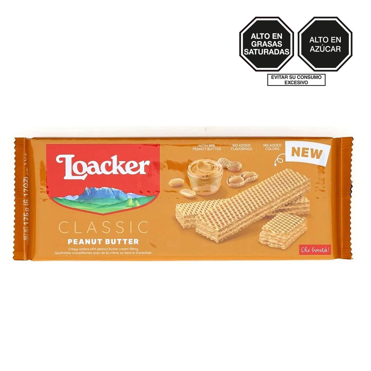 LOACKER - Waffer Loacker Peanut Butter Empaque 175 g