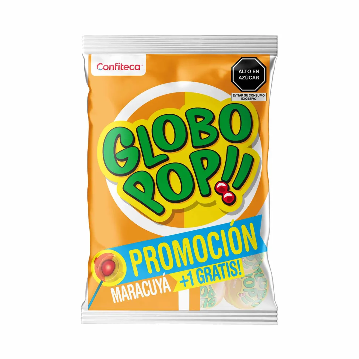 GLOBO POP - Chupete Globo Pop Maracuyá Bolsa 25 Und