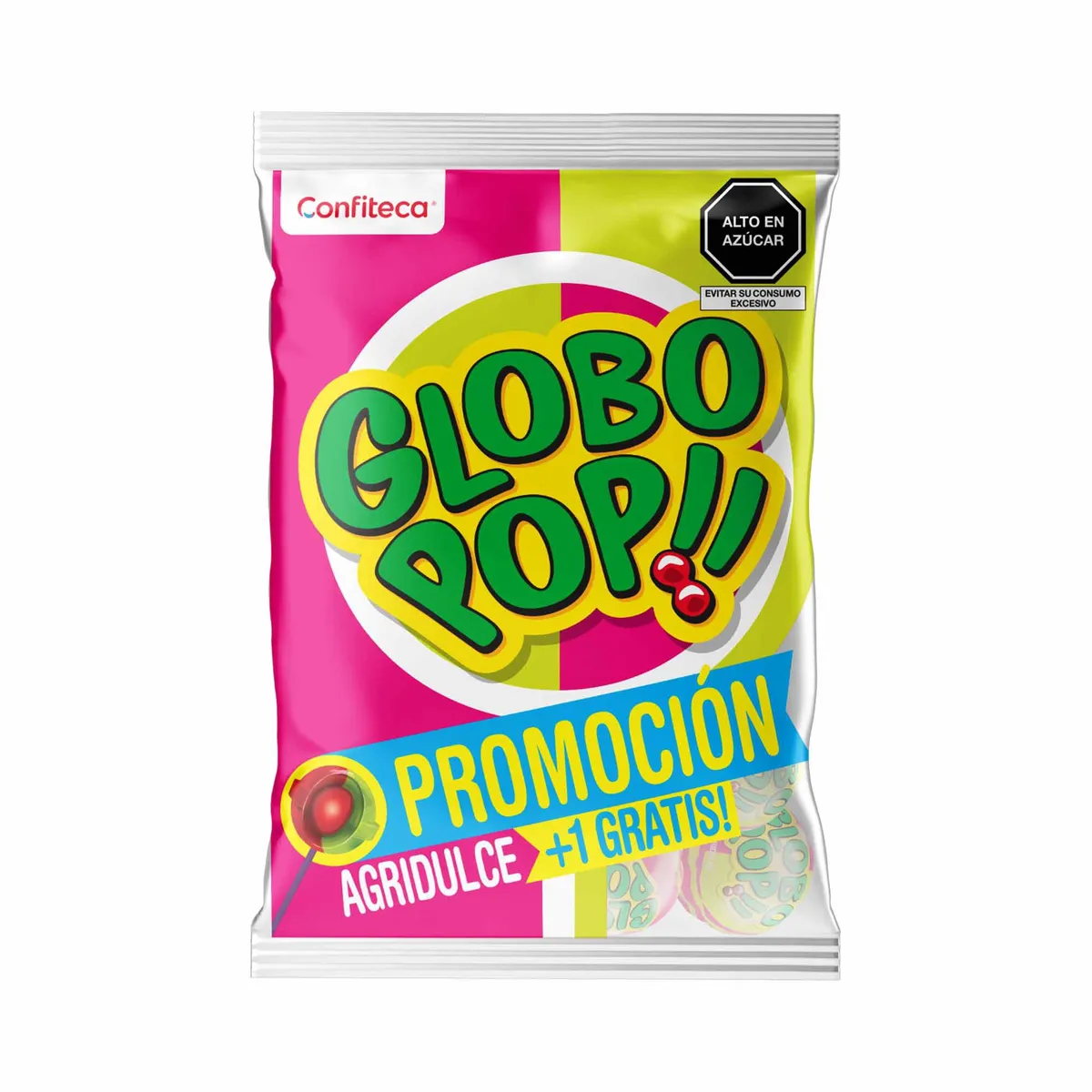 GLOBO POP - Chupetín Globo Pop Agridulce Bolsa 432 g