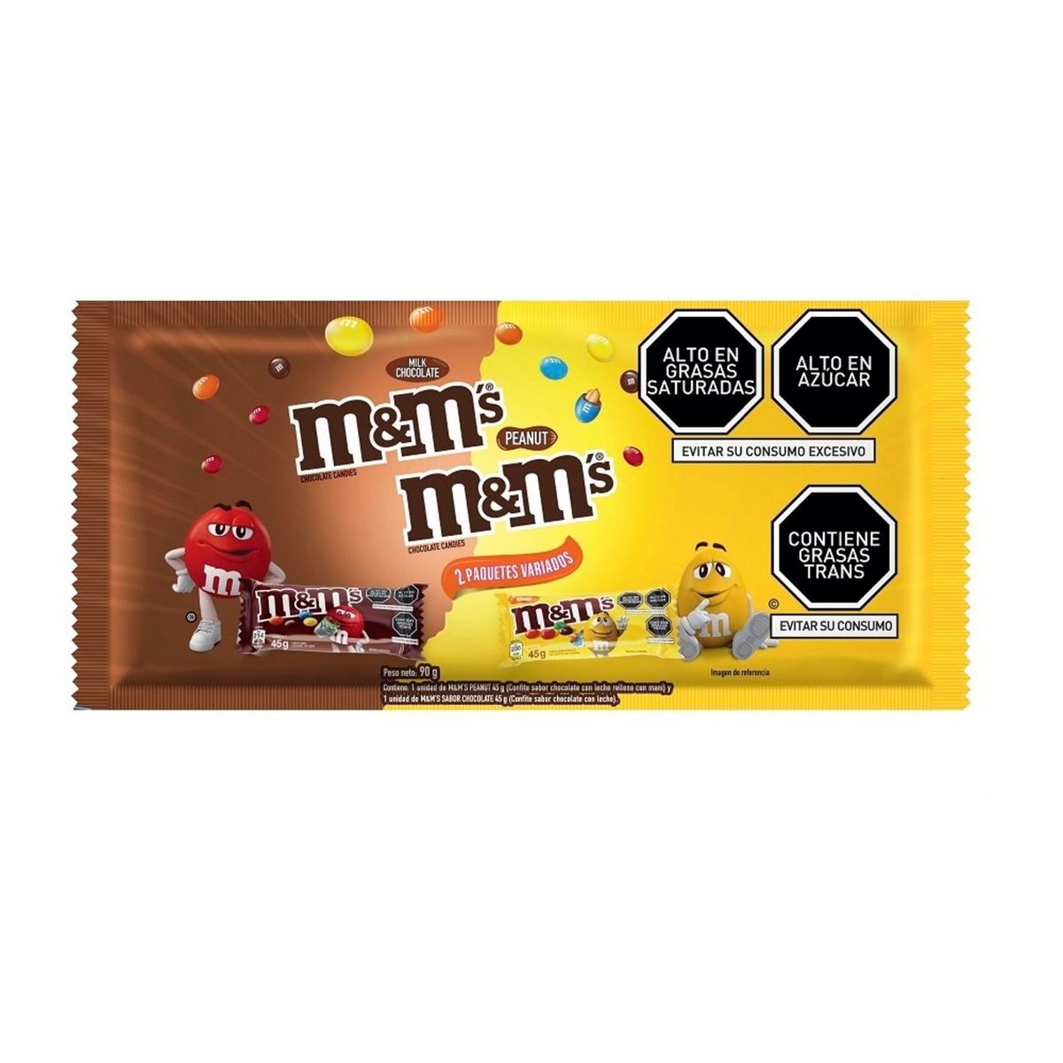 MM - M&Ms Duo Milk Choco 45 g + M&M'S Peanut 45 g