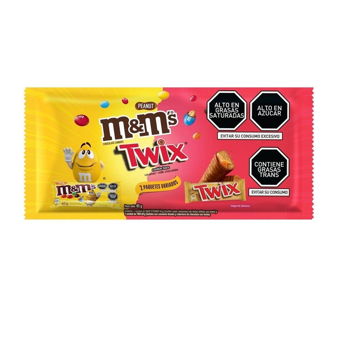 MM - M&Ms Duo Peanut X 45G + Twix Cookie  40G