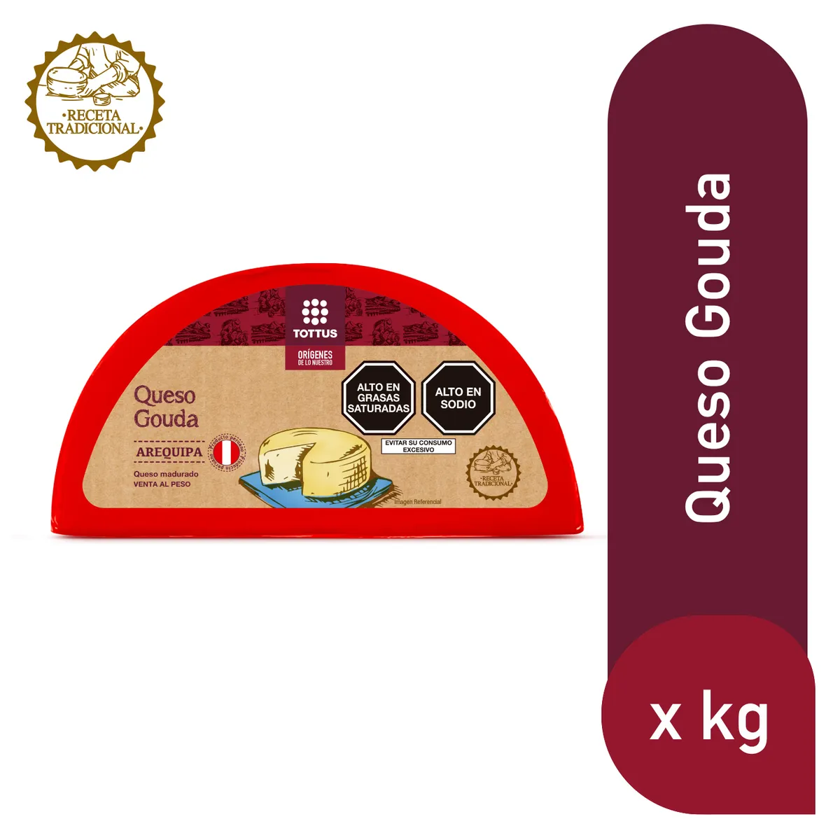 TOTTUS ORIGENES - Queso Goudá Tottus Origenes x Kg