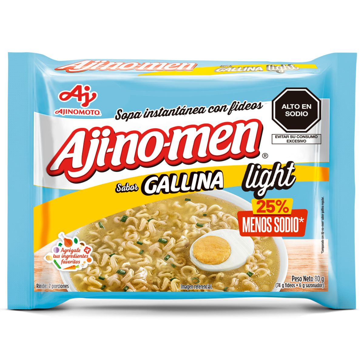 AJINOMEN - Sopa Instantánea Ajinomen Gallina Light Bolsa 80 g