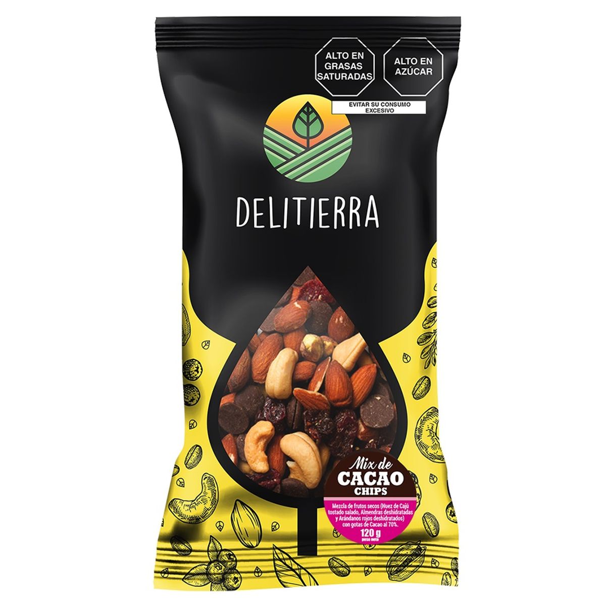 DELITIERRA - Cocktail Delitierra Mix Cacao Berries Bolsa 120 g