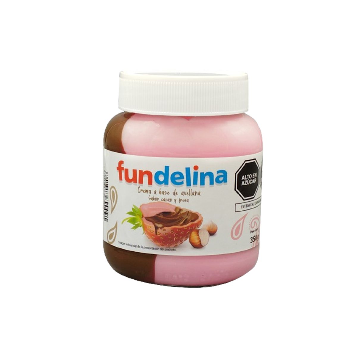 FUNDELINA - Crema de Avellanas Fundelina Sabor Fresa Envase 350 g