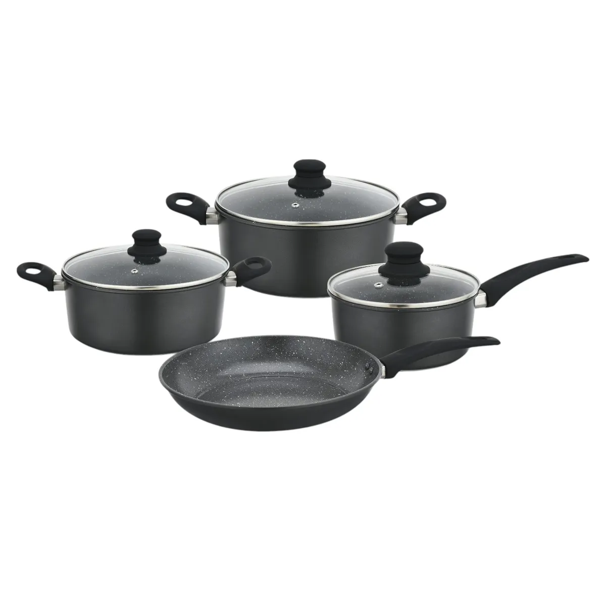 Precio Uno - Juego de Ollas 7Pzs 16-20-24-24cm Cs Antiadherente