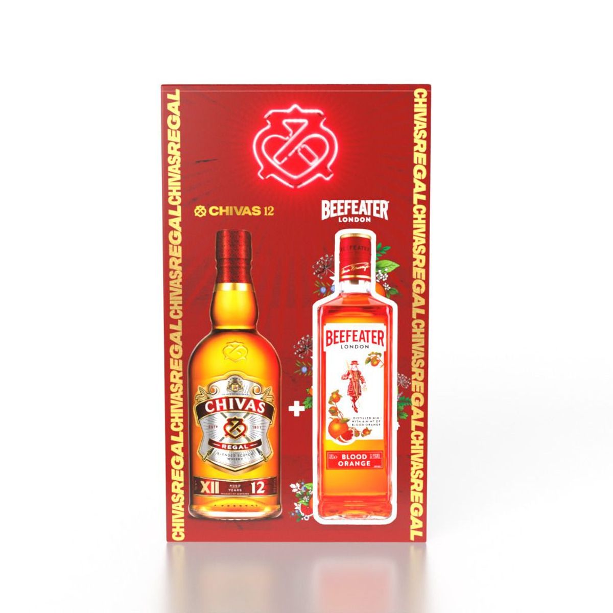 CHIVAS REGAL - Whisky Chivas Regal 12 años 700 mL + Gin Beefeater Blood Orange 700 mL