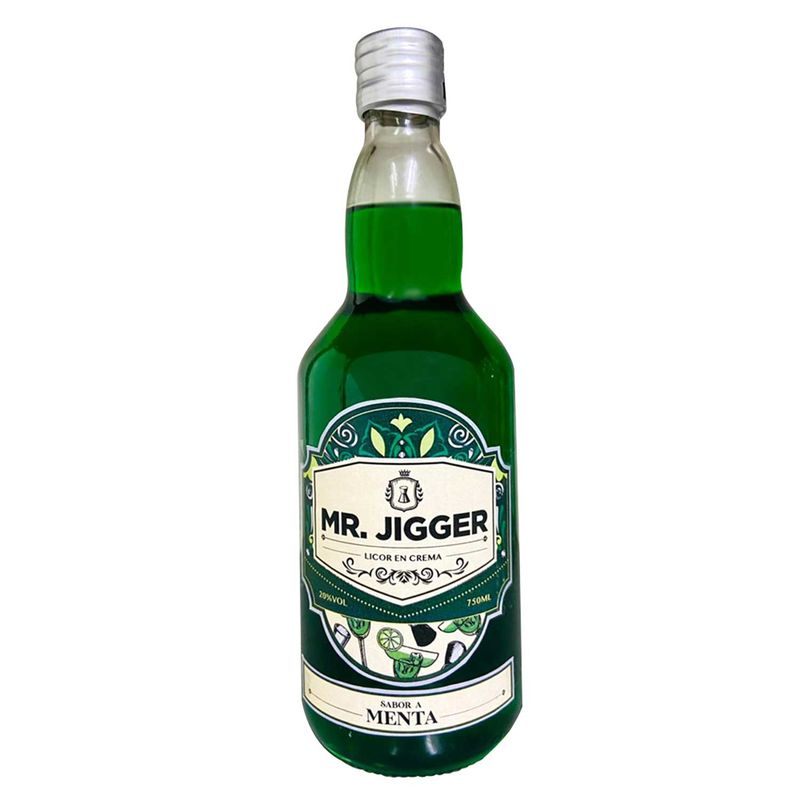 MR JIGGER - Licor Crema Menta Mr Jigger Botella 750 mL