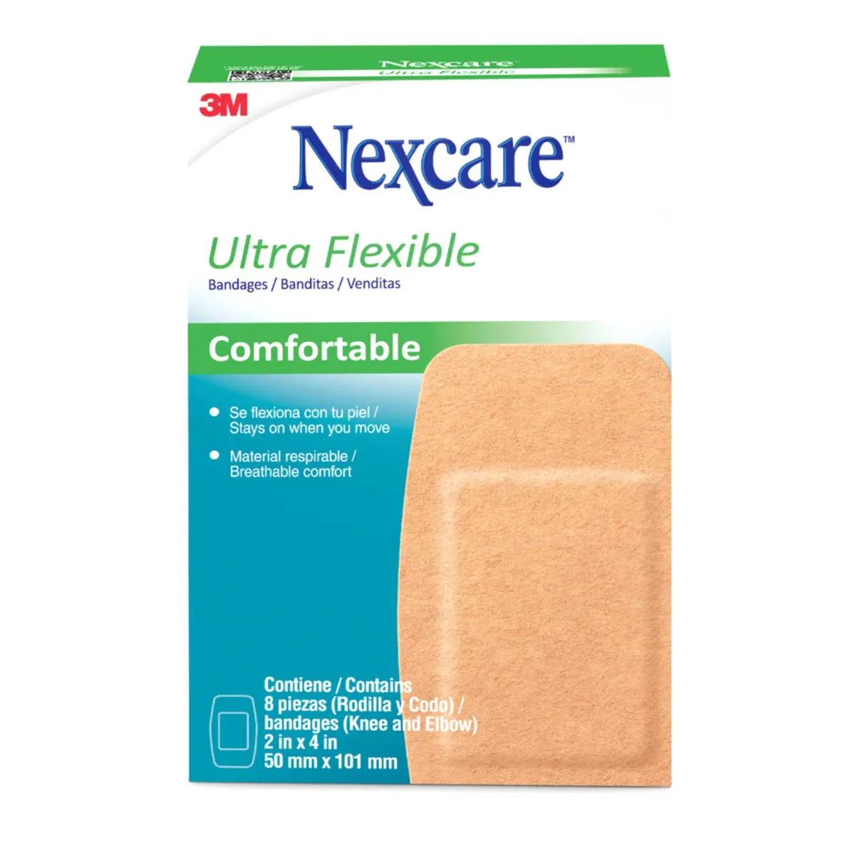 NEXCARE - Banditas Nexcare Ultraflex Codo Rodilla Caja 8 Und