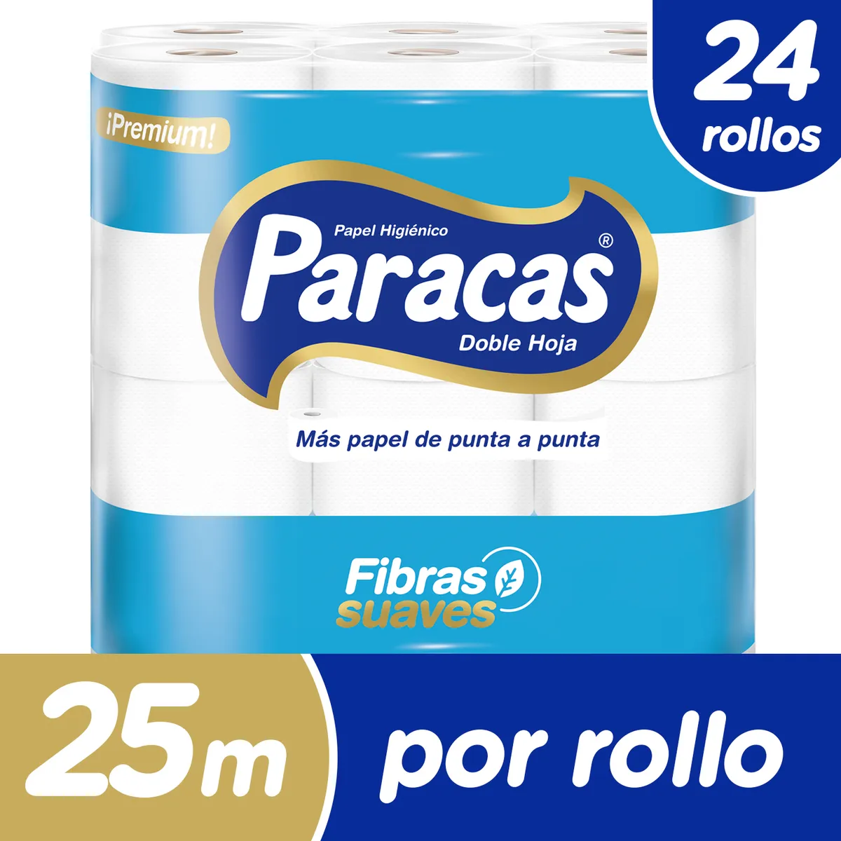 PARACAS - Papel Higiénico Paracas Celeste Empaque 24 Und