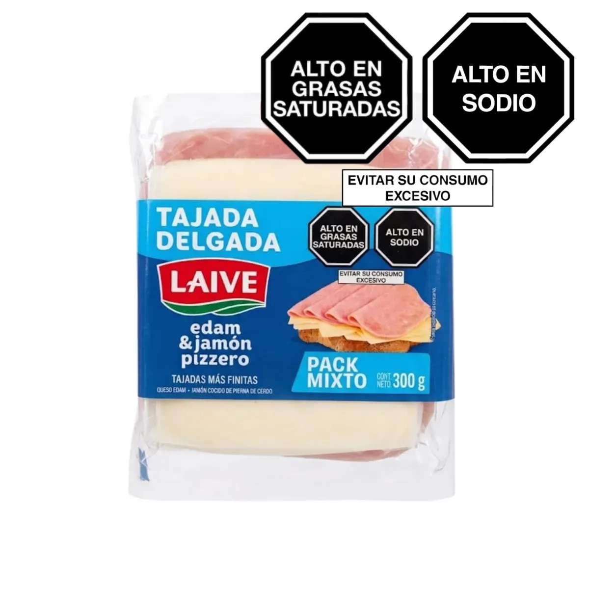 LAIVE - Pack Queso Edam + Jamón Americano Suiza Empaque 300 g