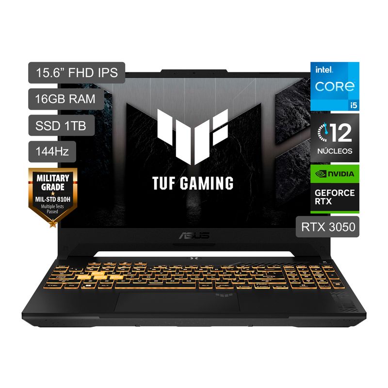 ASUS - Laptop ASUS TUF Gaming F15 CI5 12500H 16GB 1TB SSD RTX3050
