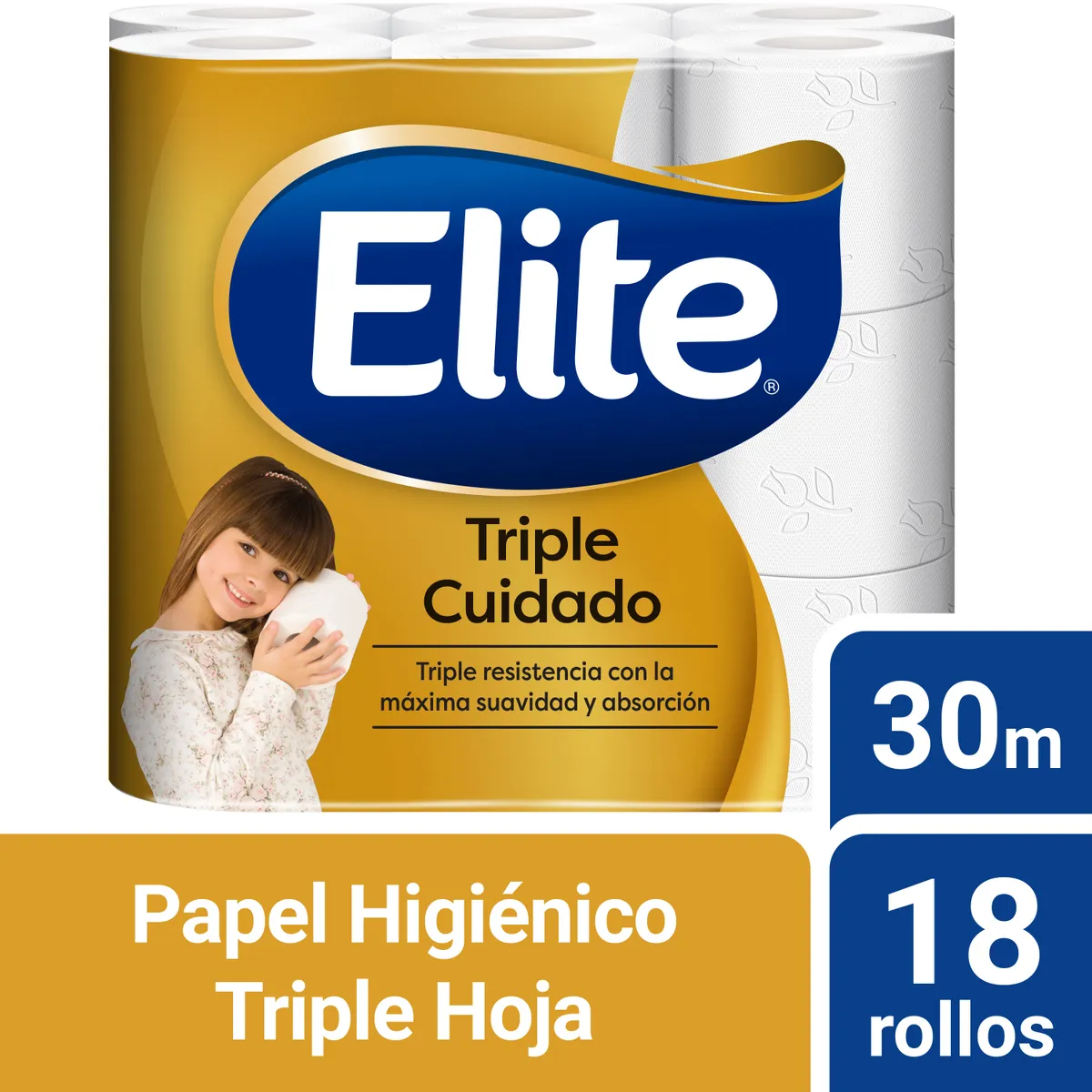 ELITE - Papel Higiénico Elite Triple Cuidado Empaque 18 Und