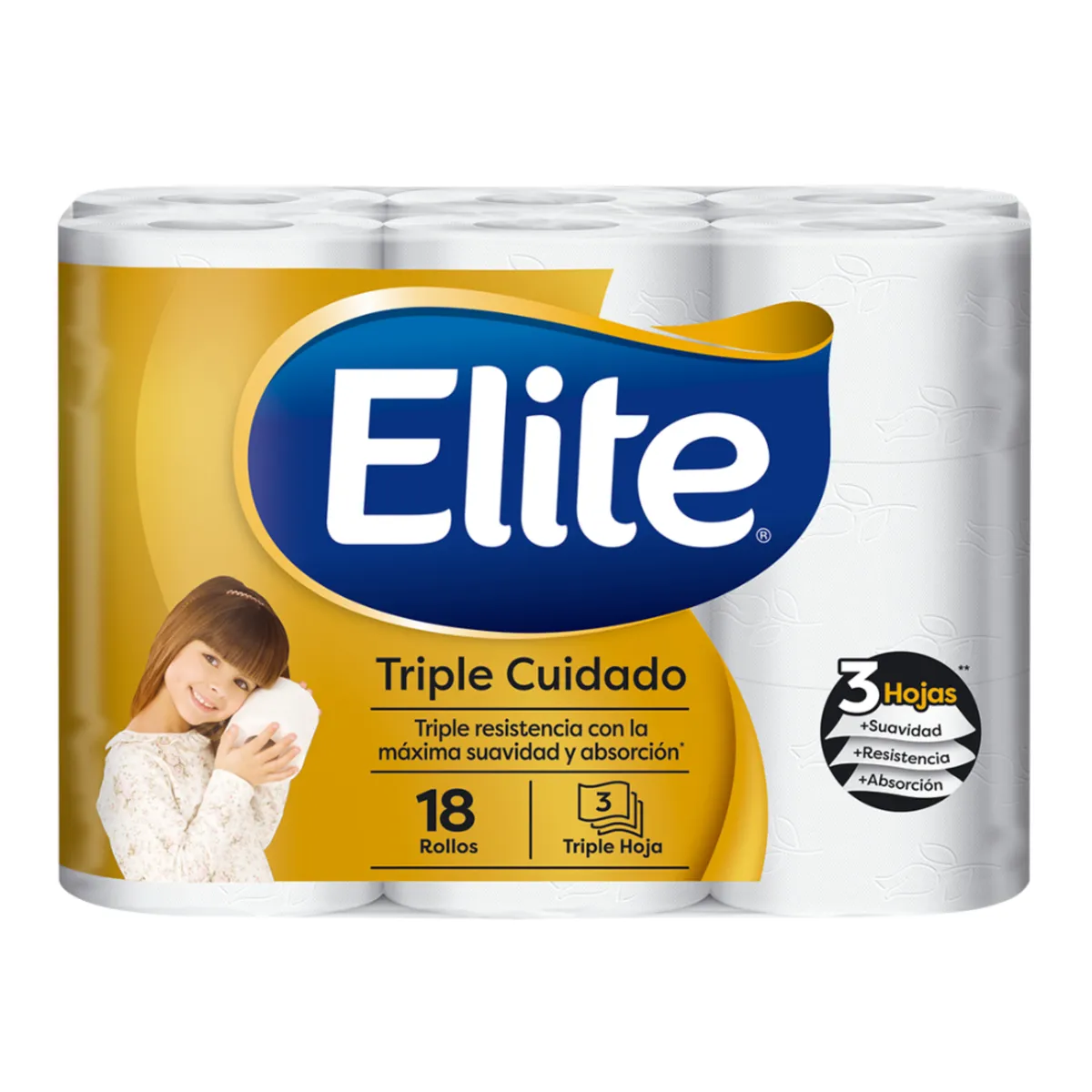 ELITE - Papel Higiénico Elite Triple Cuidado Empaque 18 Und