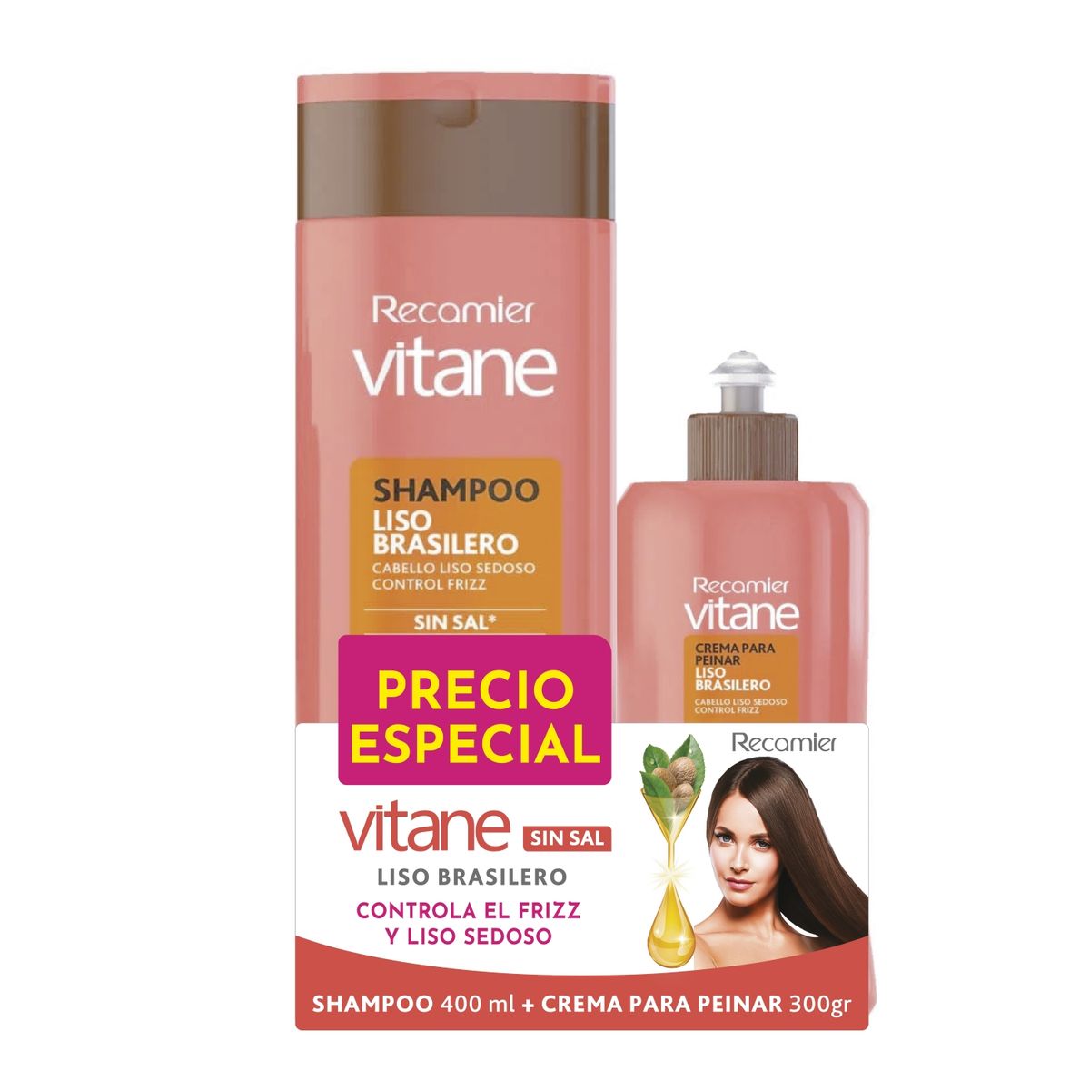 VITANE - Pack Vitane Liso Brasilero Shampoo + Crema para Peinar