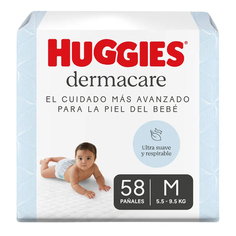 HUGGIES - Pañales Huggies Dermacare Talla M Empaque 58 Und