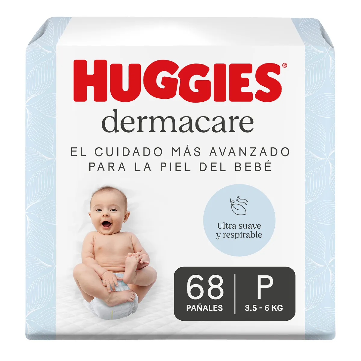 HUGGIES - Pañales Huggies Dermacare Etapa 1/P Empaque 68 Und