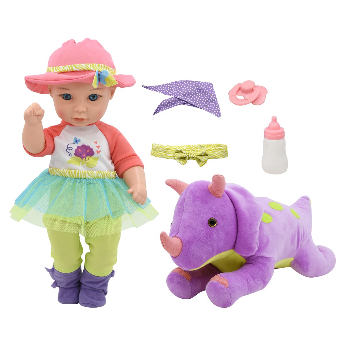 NEW ADVENTURES - Muñeca con Peluche Grande 38 cm