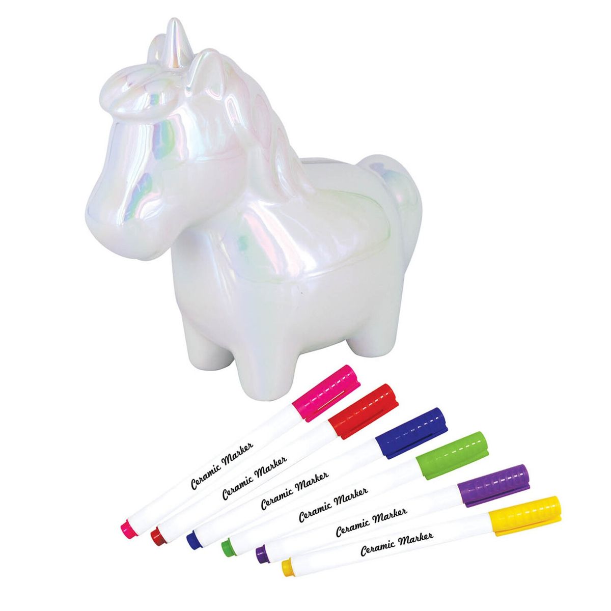 CHAMPION - Paint Your Own Rainbow Plated Unicorn Bank