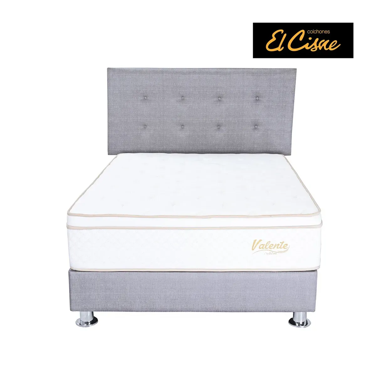 EL CISNE - Dormitorio Valentte Gris 2 Plz Col+Tar+Cab