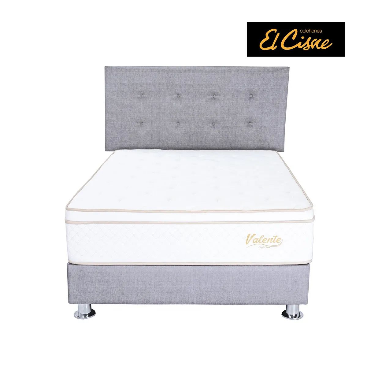 EL CISNE - Dormitorio Valentte Gris Queen Col+Tar+Cab