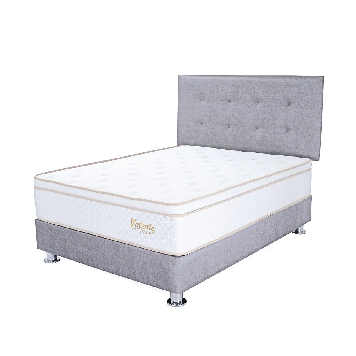 EL CISNE - Dormitorio Valentte Gris Queen Col+Tar+Cab