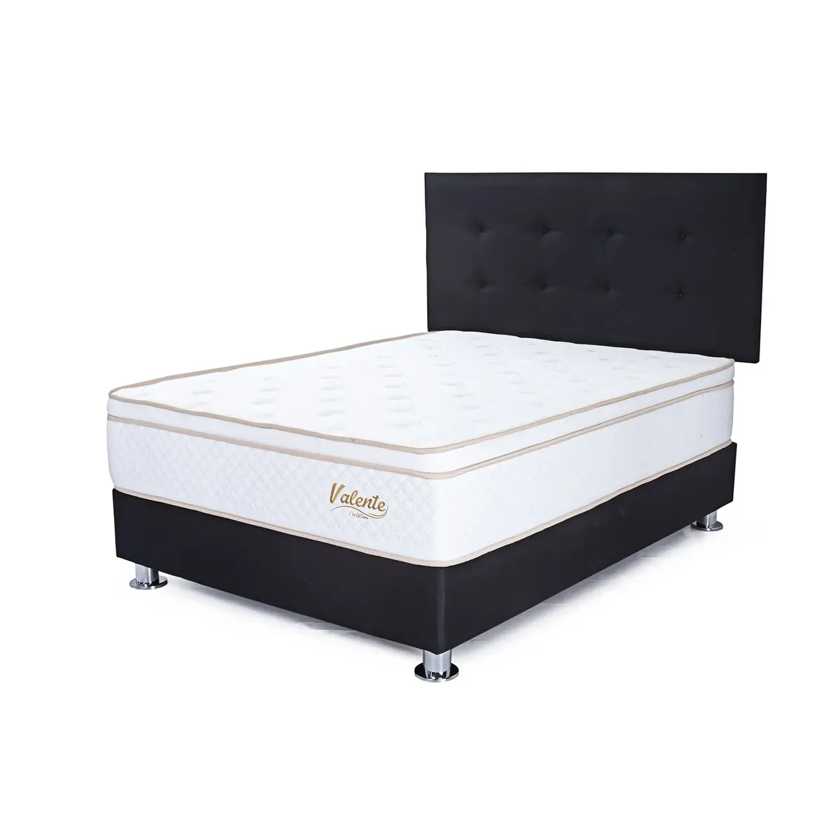 EL CISNE - Dormitorio Valentte Negro Queen Col+Tar+Cab