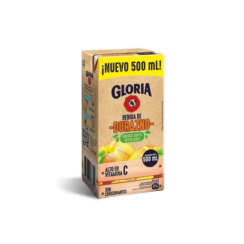 GLORIA - Bebida Gloria Durazno Caja 500 mL
