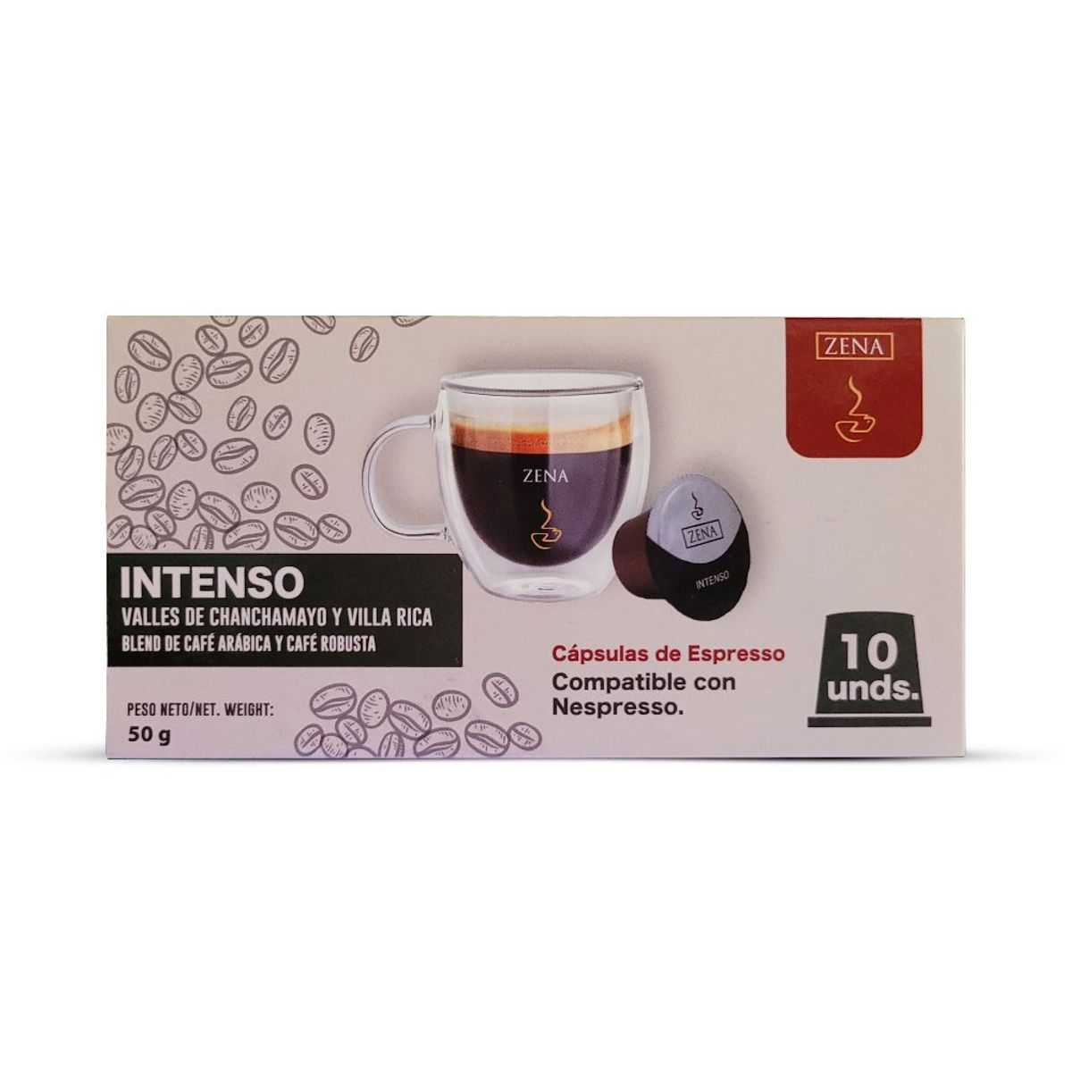 CAFE ZENA - Cápsulas Café Zena Intenso Caja 50 g