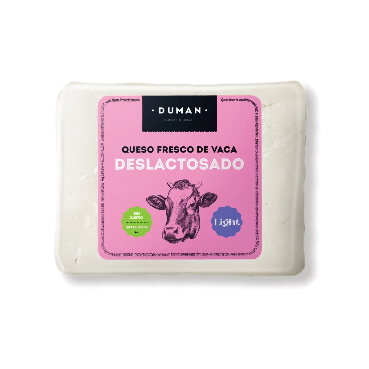 DUMAN - Queso Fresco Deslactosado de Vaca Duman x Kg