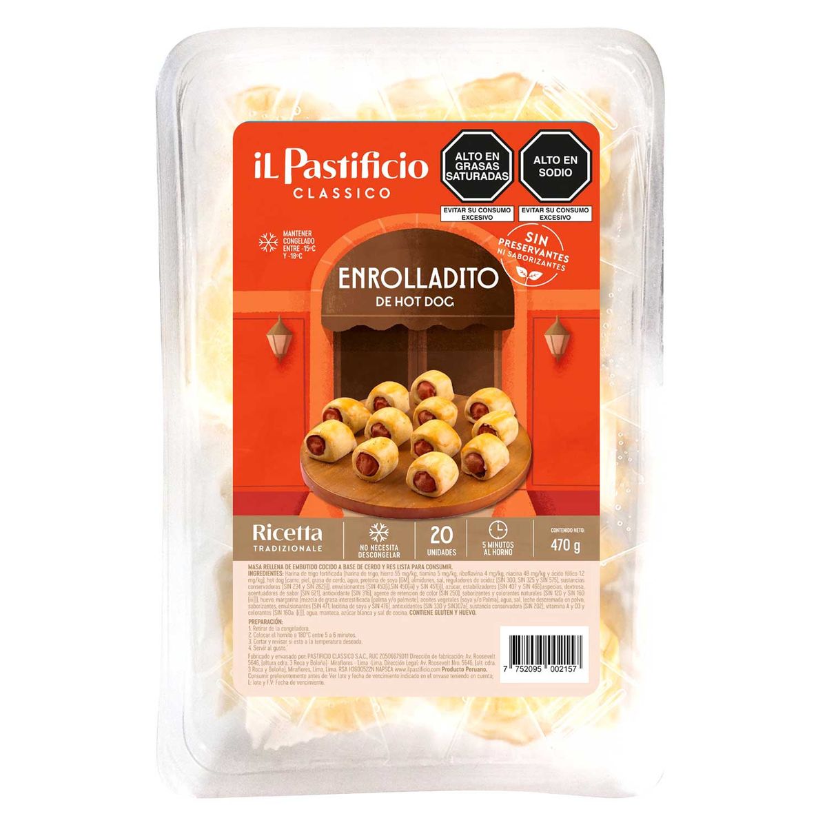  - ENROLLADITO HOT DOG PASTIFICIOX470G