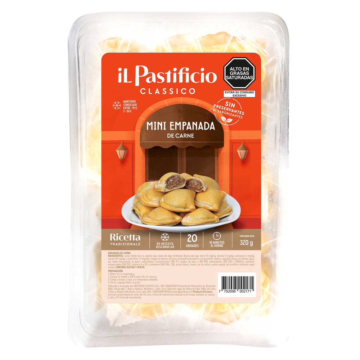 PASTIFICIO CLASSICO - Mini Empanada de Carne Il Pastificio Envase 320 g