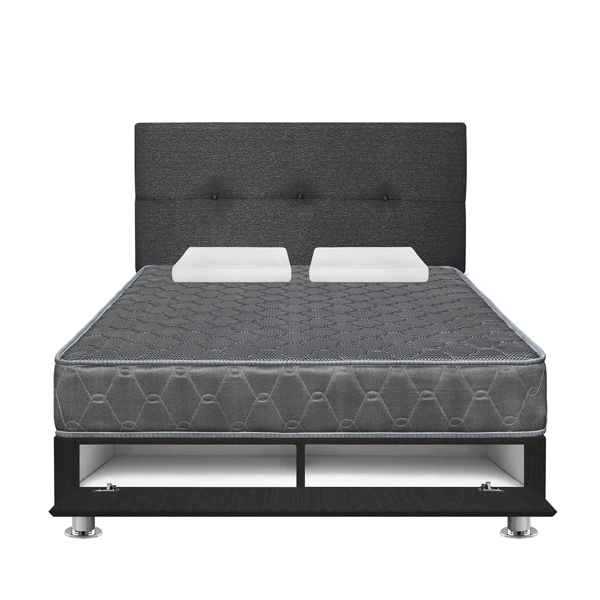 FORLI - Dormitorio Sabanera Jallpa Gris 2Plz+Sofa Cama