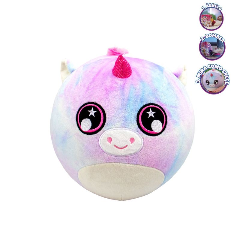 BIGGIES - Peluche Little Biggies Fantasy Pink Unicorn