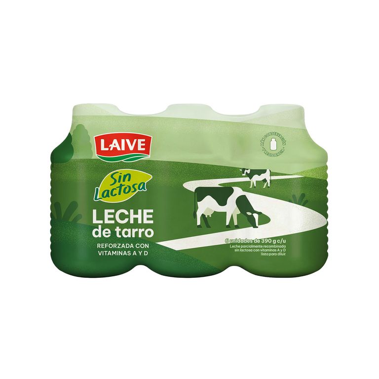 Leche De Tarro Laive Sin Lactosa Sixpack Botella 390 g | Tottus Perú