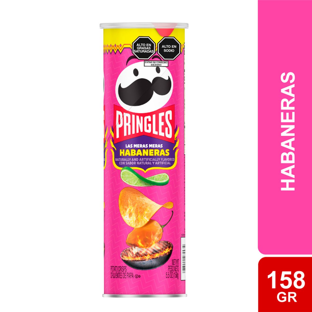 PRINGLES - Papas Pringles Chile Habanero Envase 158 g